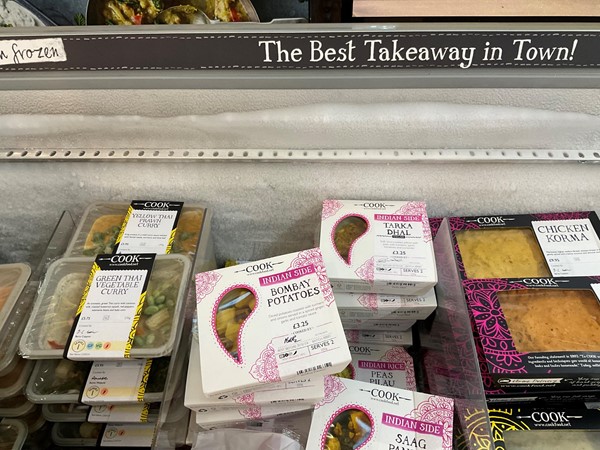 Image of ready meals for sale.