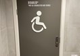 Accessible toilet door