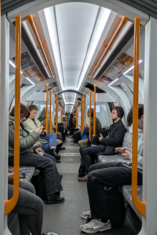 Image of people sitting on the train