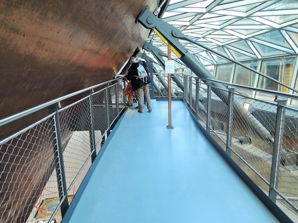 Ramped entrance onto the ship