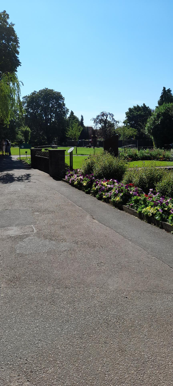 A final view across the park, I hope you found this useful and that you will visit Queens Park Loughborough and indeed the town centre. Very very accessible and with a lot of free parking for those with the appropriate badge.