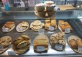 Image of a display case with pastries and pastries