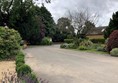 Arriving along driveway to hotel foyer