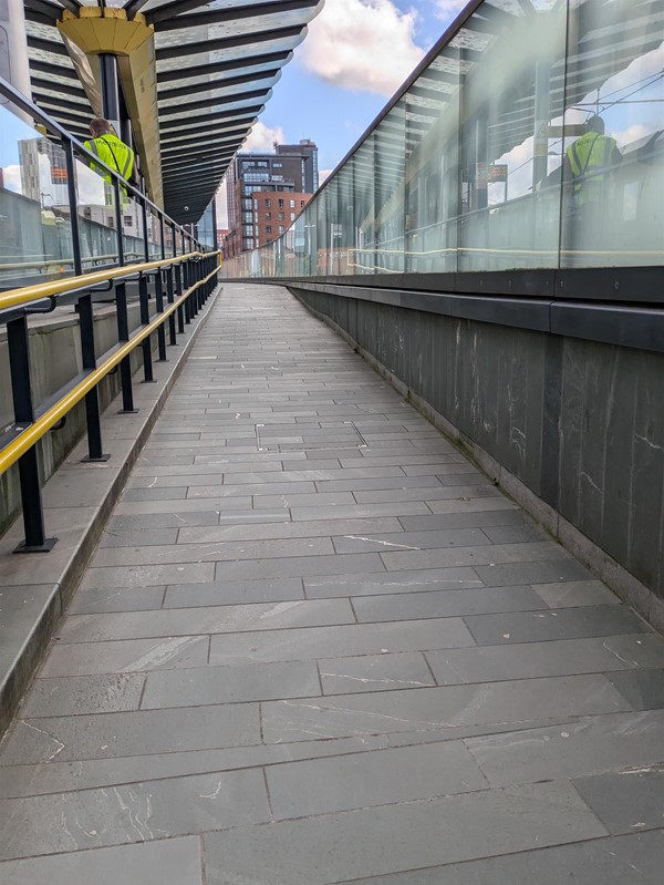 Image of ramp access to the tram platform