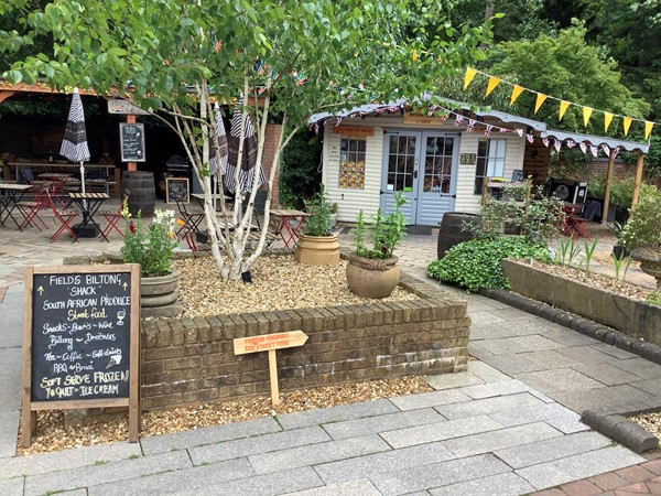 Picture of a shed and an outdoor seating area