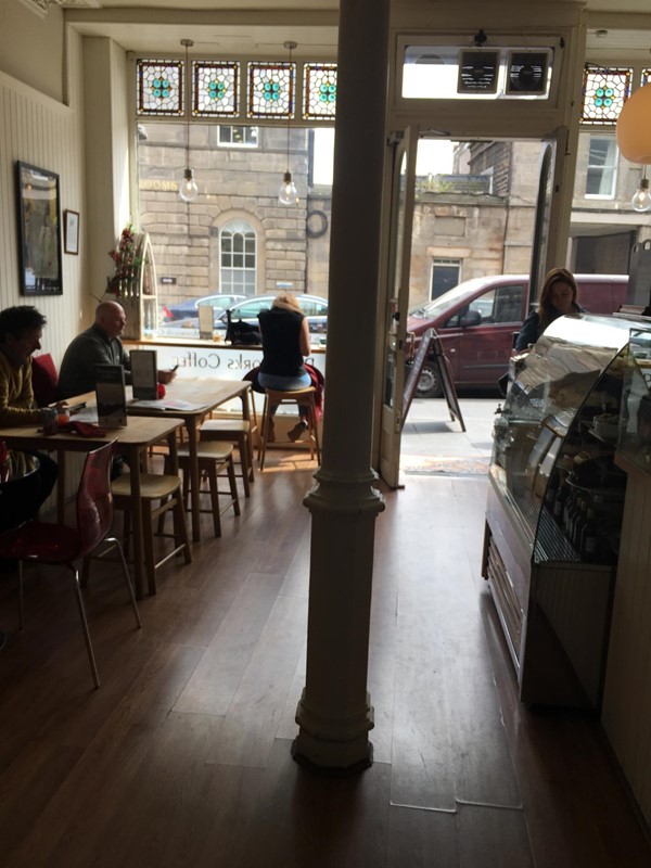 Interior of cafe.