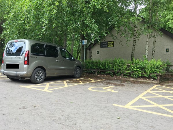 Image of the disabled parking spaces.