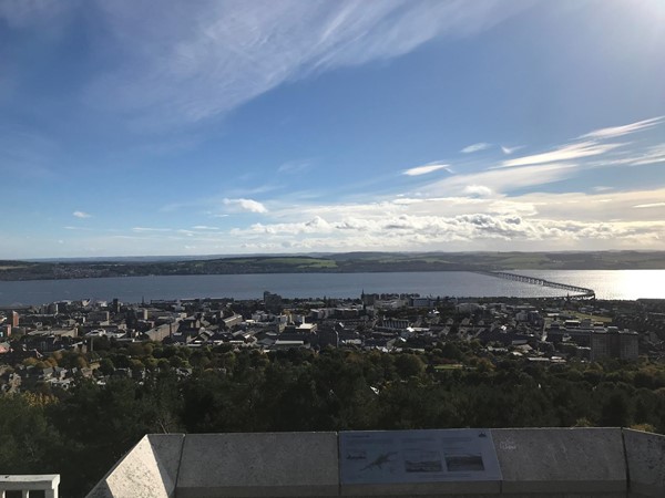 Looking out from Dundee Law