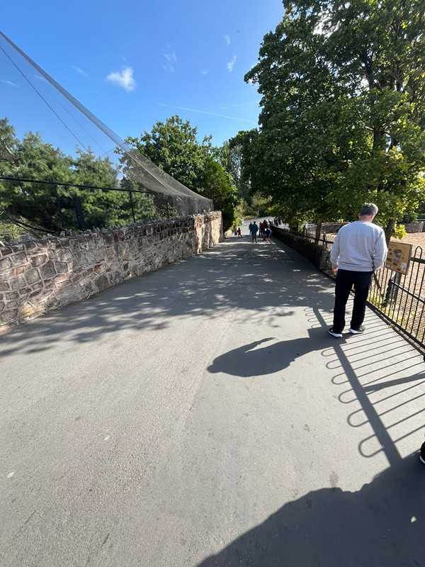 Image of a person standing on a walkway