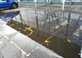 The flooded parking bays