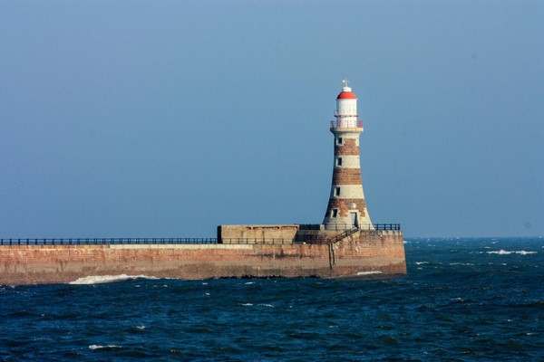 Lighthouse at the end of the pier.