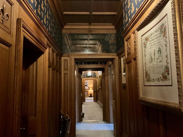 Although the room is decorated with the same darkish wooden panelling, it is pleasant enough to be inviting, when you join them for dinner later on. Very clean and comfortable, with more than enough room to place your wheelchair, and will offer you the chance to experience the historical record of the house.