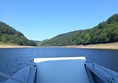 The ramp on the boat.