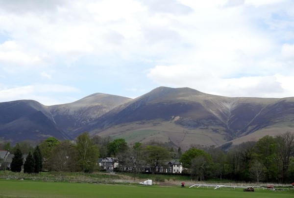 Towards the river, looking over he cricket pitch.