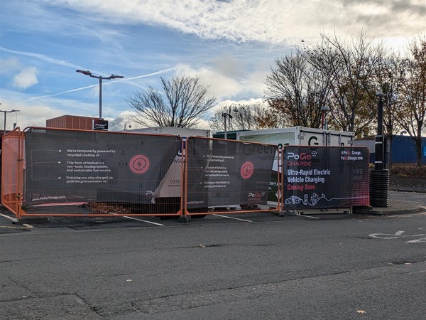 Image of fencing at the PoGo EV Chargers