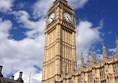 Seen from an unusual angle, from within the Palace of Westminster.