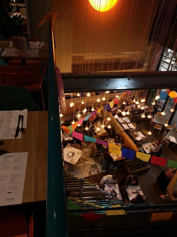 Image of the restaurant from the top floor.