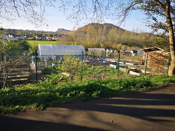 View of Arthur's Seat from the cycle path.