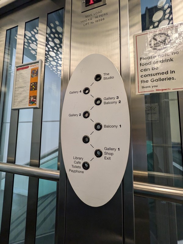 Image of lift button panel