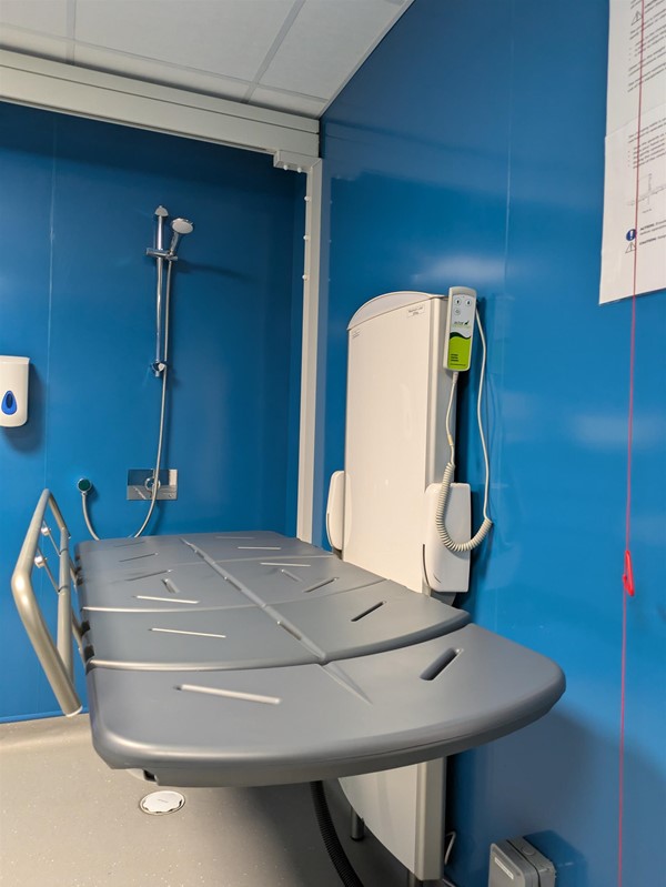 Image of Adjustable change bed in the Changing Places toilet