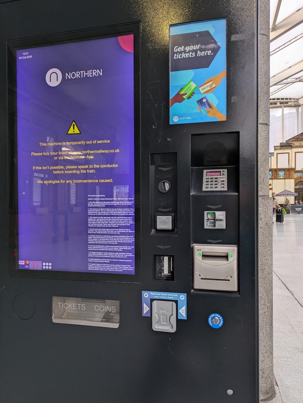 Image of the ticket machine.