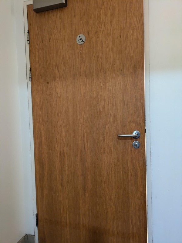 Image of door to the accessible toilet