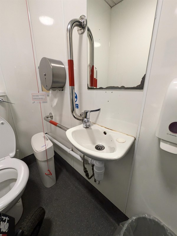 Image of sink in the accessible toilet at Buchanan Bus Station