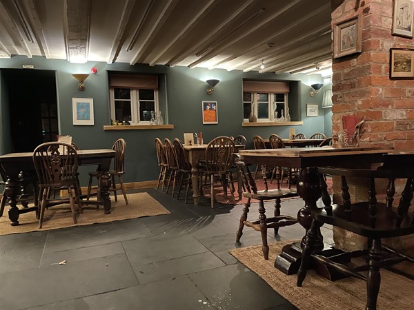 Image of a room with tables and chairs