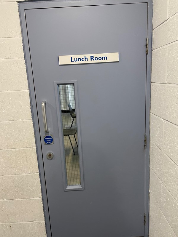 Lunch room door