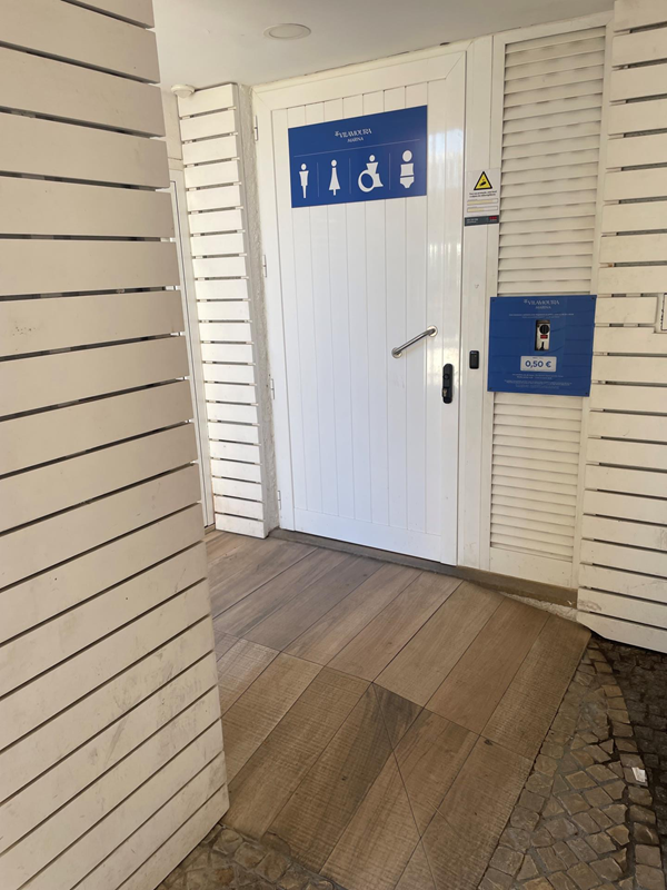 image of door to the accessible toilets