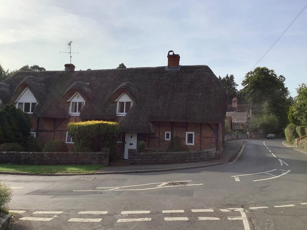 Road and a house