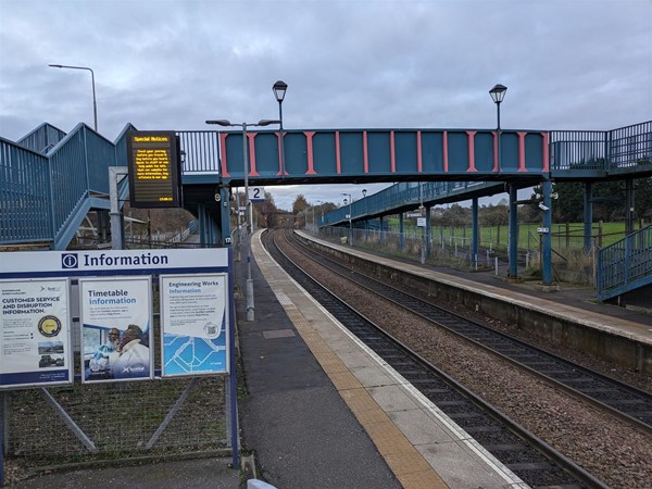 Image of bridge access and ramp at the station