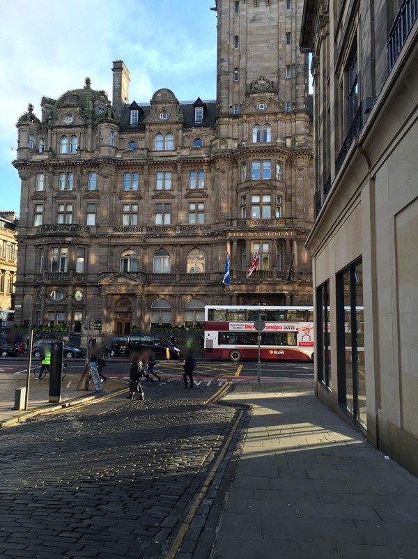 The approach to the hotel looking from the entrance door.