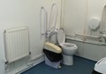 Spacious toilet.