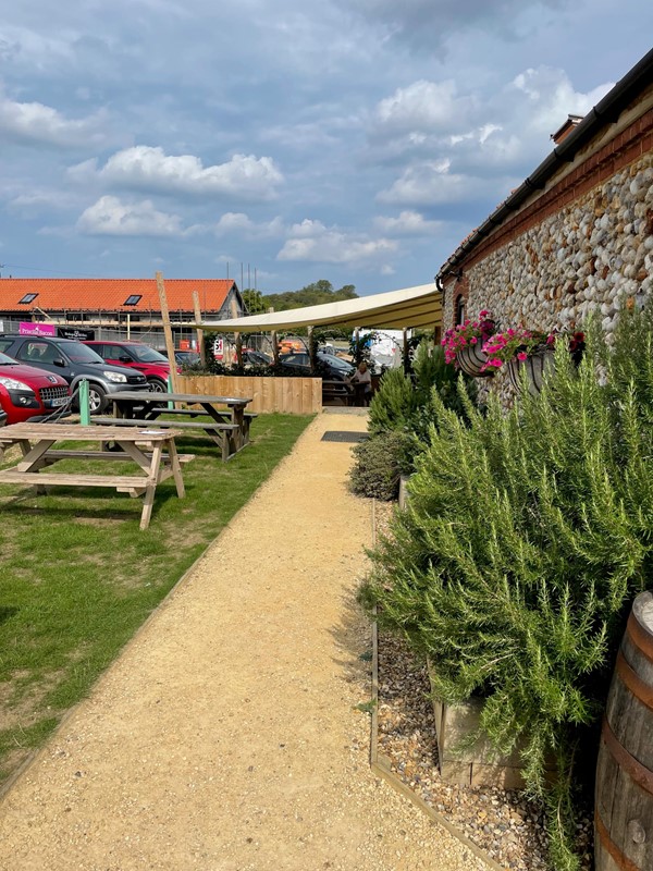 the way to the cafe terrace