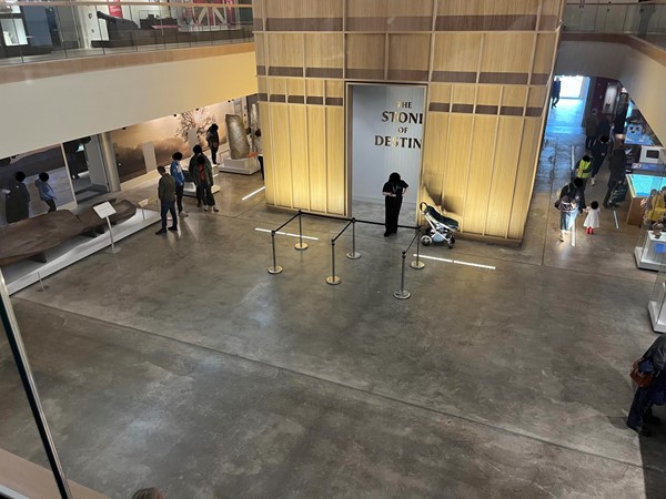 Image of the main area of the museum from the upper level.