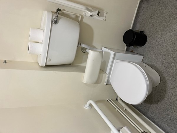 Accessible toilet in main hotel.  A bit cramped for a wheelchair user.