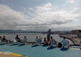 Out on Deck 9 - the highest accessible deck on the Pont-Aven - as the vessel left Santander for Portsmouth. Everyone gets themselves a place out there ready for whale and dolphin watching further up the Bay of Biscay.