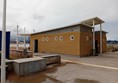 The beach wheelchair service hut at Poniente beach, Gijon