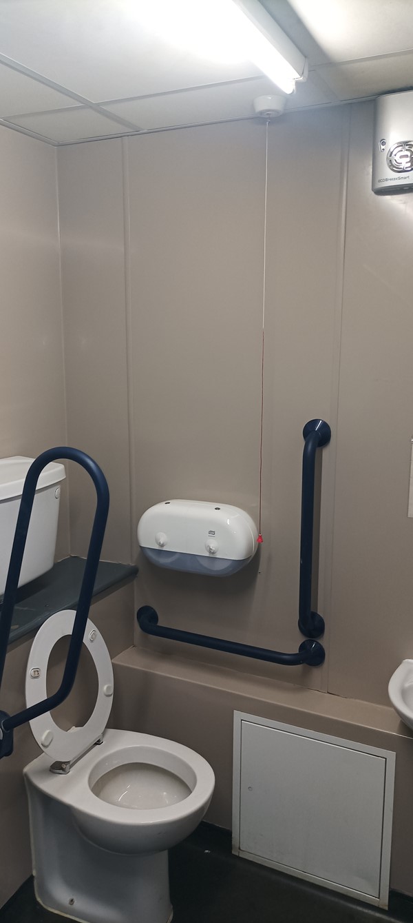 Grab rails in the disabled toilet