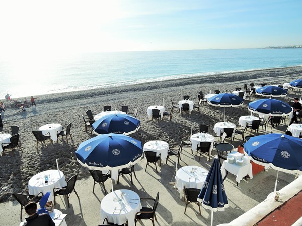 View looking down to the restaurant