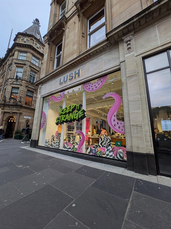 Image of entrance to Lush Store