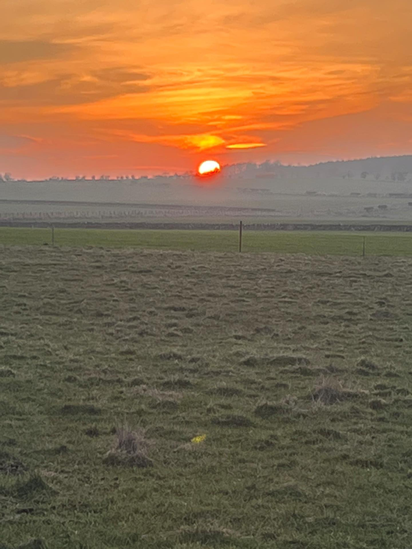 Beautiful sunset views from the accommodation.