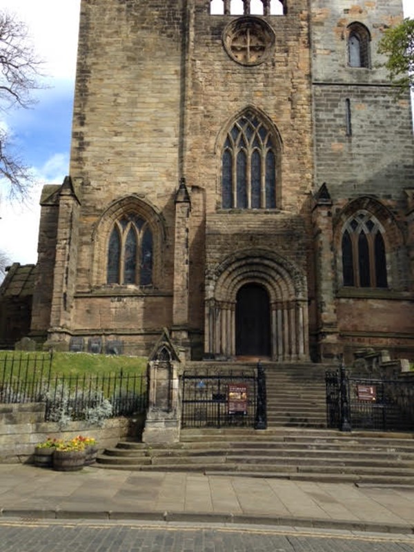 Abbey main door - access can be gained via the grounds further along.