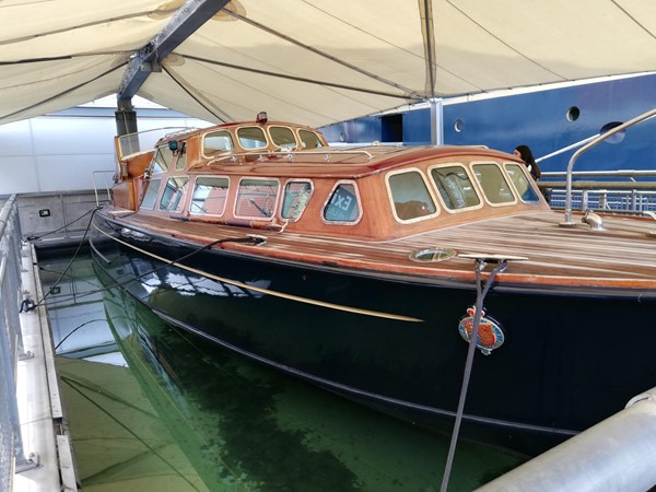 This is the Royal Tender which was used to transport the Queen and her party to and from the shore.