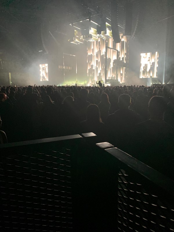 View from the wheelchair accessible platform over people’s heads