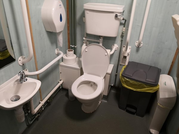 Inside the accessible toilet