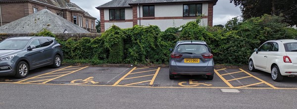 Image of disabled parking spaces in a car park