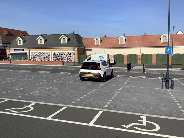 Picture of disabled parking spaces