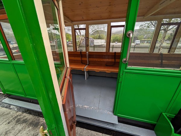 Image of an accessible carriage at LLanberis Lake Railway